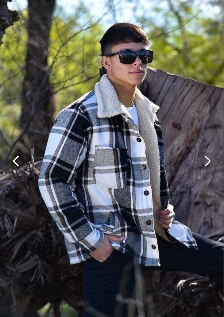 Campera Leñadora - Blanco y Negro